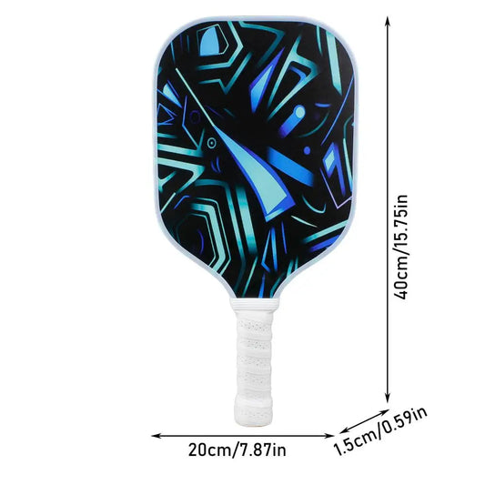 LED Fiberglass Lightweight Pickleball Racket with Honeycomb Core and Comfortable Anti-Slip Grip for Outdoor Use