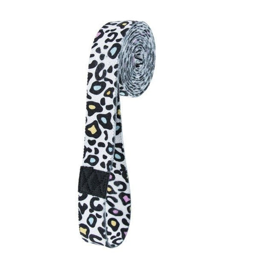 5-15lbs Long Resistance Band - Colourful Leopard Print