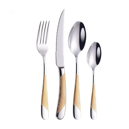 Ferran Diagonal Textured Stainless Steel Cutlery Set