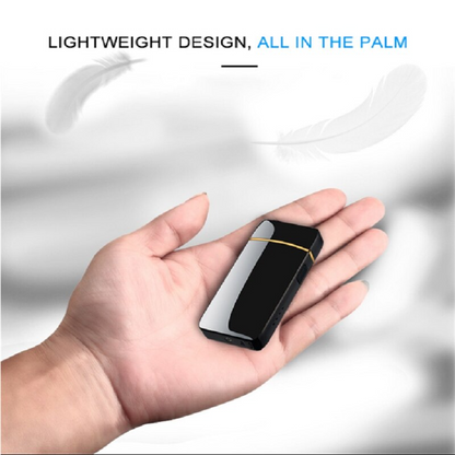 Electric Rechargeable Cigarette Lighter : Windproof Metal Portable Lighter USB
