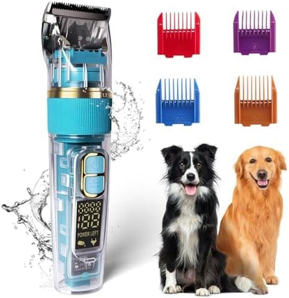 50dB Low Noise Cordless Pet Thick Coats Trimmer with Titanium