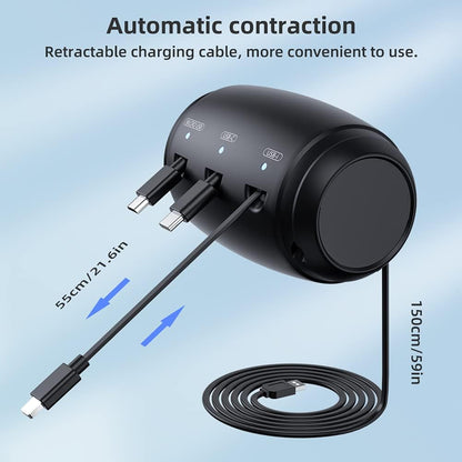 3-in-1 Retractable Backseat Charger