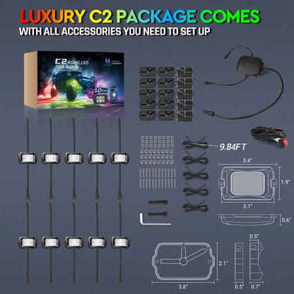 LitGlow Pro RGB IC Rock Light Kit (2-24 Pods)