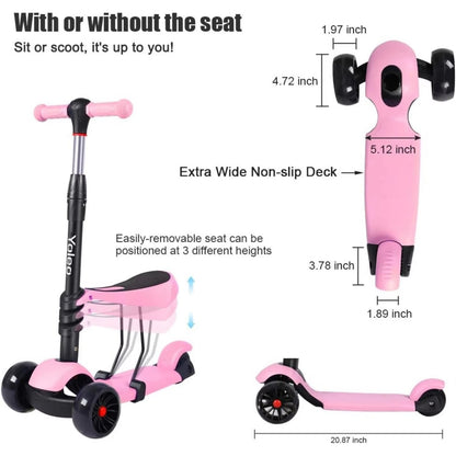 Kids Three Wheel Kick Scooter Aged 2-8