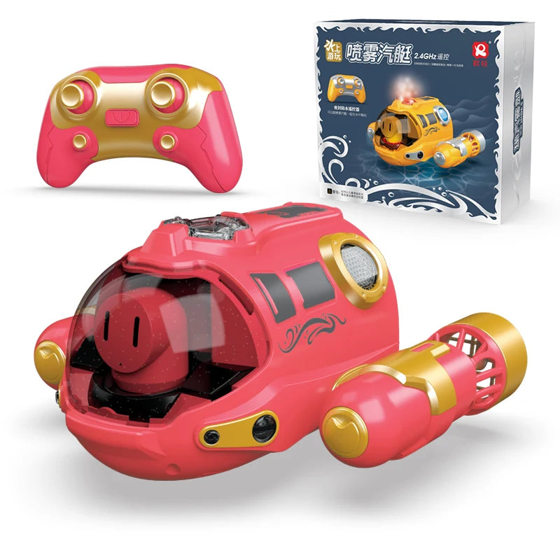 2.4GHz Waterproof Remote Control Motorboat - Perfect RC Steamboat Toy for Kids