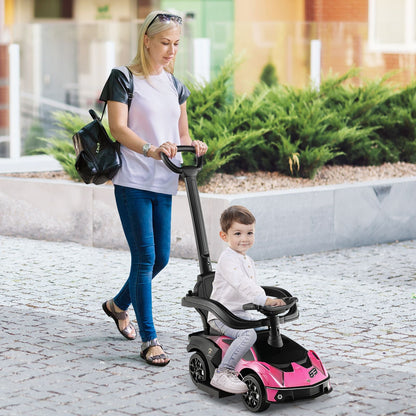 Luxury Lamborghini Ride-On Car for Kids with Convenient Push Handle