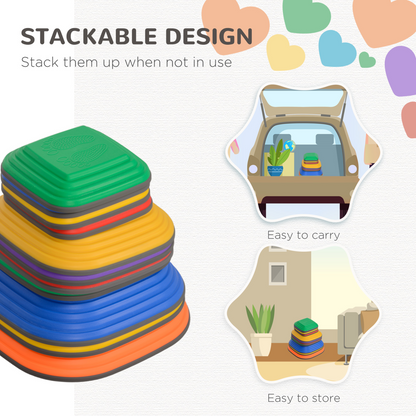 AIYAPLAY Colorful Balance Stepping Stones for Kids 3-8 Years