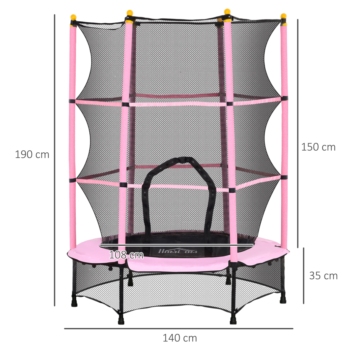 Ultimate 4.6FT Kids Trampoline with Safety Net