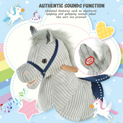 Traditional Plush Rocking Horse with Sound