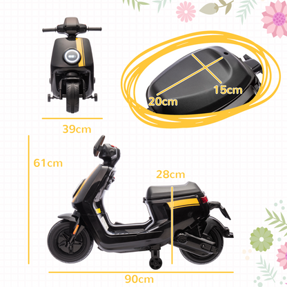 AIYAPLAY 6V Kids Electric Motorbike with Lights
