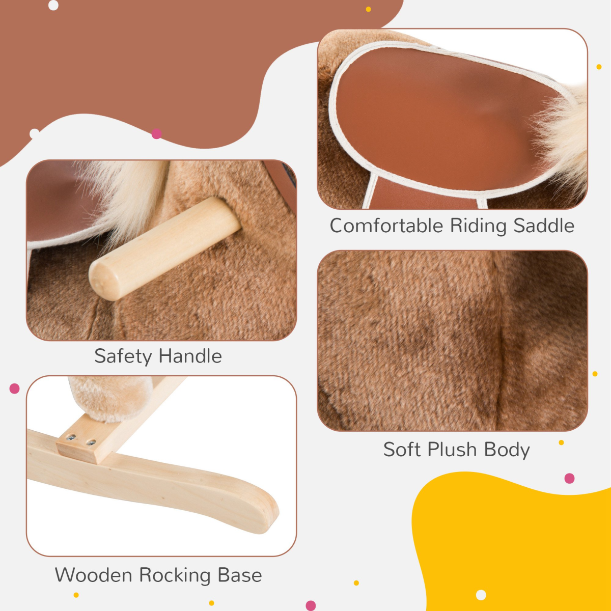 Plush Rocking Horse for Kids