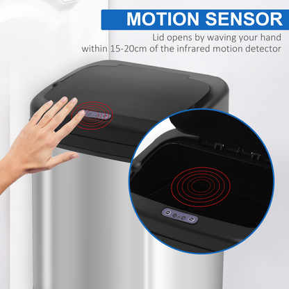 Smart 20L Stainless Steel Sensor Kitchen Bin - Hassle-Free Waste Disposal
