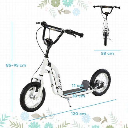 Adjustable Kids Stunt Scooter with 12" Wheels & Dual Brakes