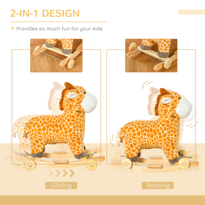 Cozy Giraffe Ride-On Rocker for Kids