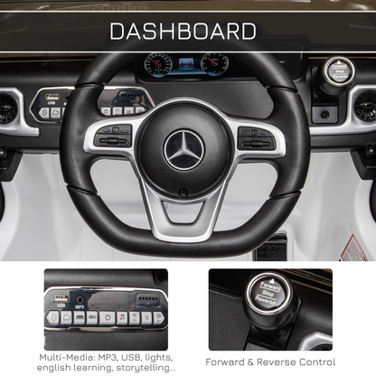 Mercedes Benz G500 12V Kids Electric Ride On Car Remote Control White