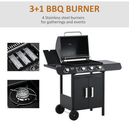Ultimate 3+1 Burner Deluxe Gas Barbecue Grill