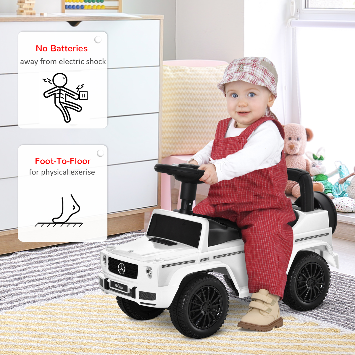 Benz G350 Kids Ride-On Car with Under