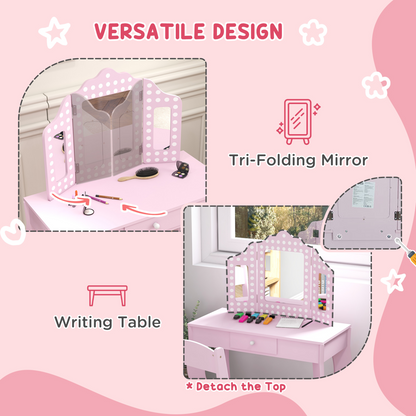 AIYAPLAY Kids Dressing Table Set