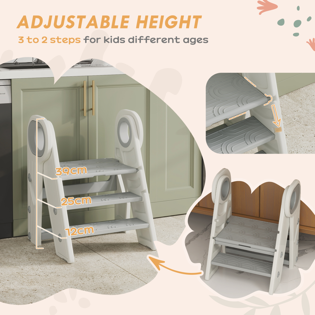 AIYAPLAY Adjustable Toddler Tower