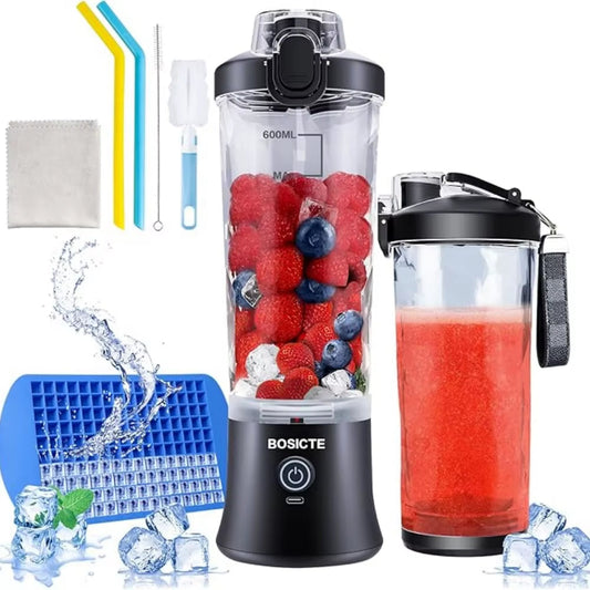 4000Mah Portable Juicer Mixer Cup 600ML with 6 Blades
