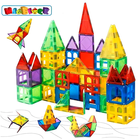 Magblock 66PCS Magnetic Building Blocks Set for Kids Ages 3-10