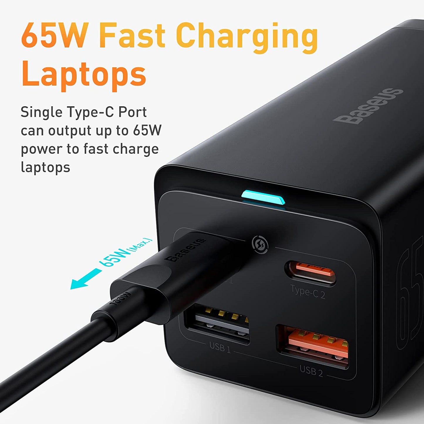 Gan Charger USB-C  : Fast Charging Multiport Charger For MacBook And Iphone