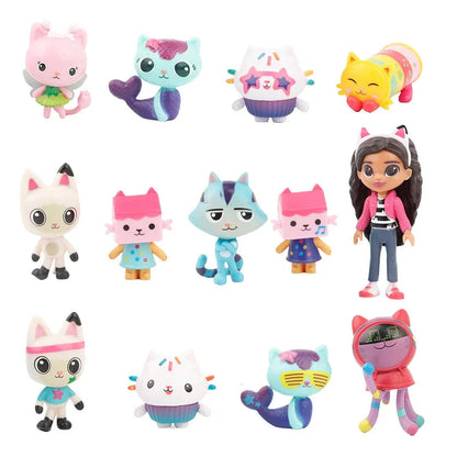Ultimate 13-Piece Gabby's Dollhouse Action Figure Set - Collectible Cartoon Characters for Endless Fun!
