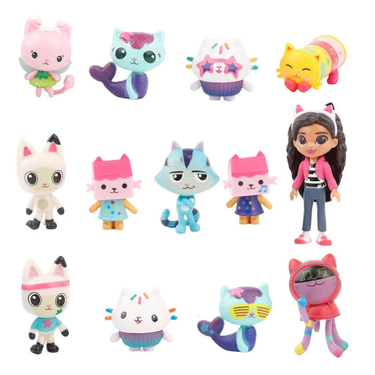 Ultimate 13-Piece Gabby's Dollhouse Action Figure Set - Collectible Cartoon Characters for Endless Fun!