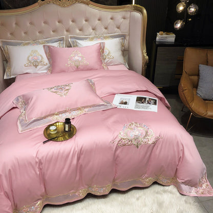 Prarie Pink Duvet Cover Set (Long-staple Sateen Cotton)