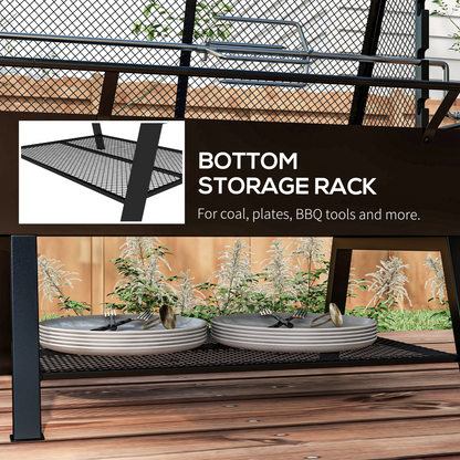 3-in-1 BBQ Rotisserie: Grill, Roaster & Fire Pit