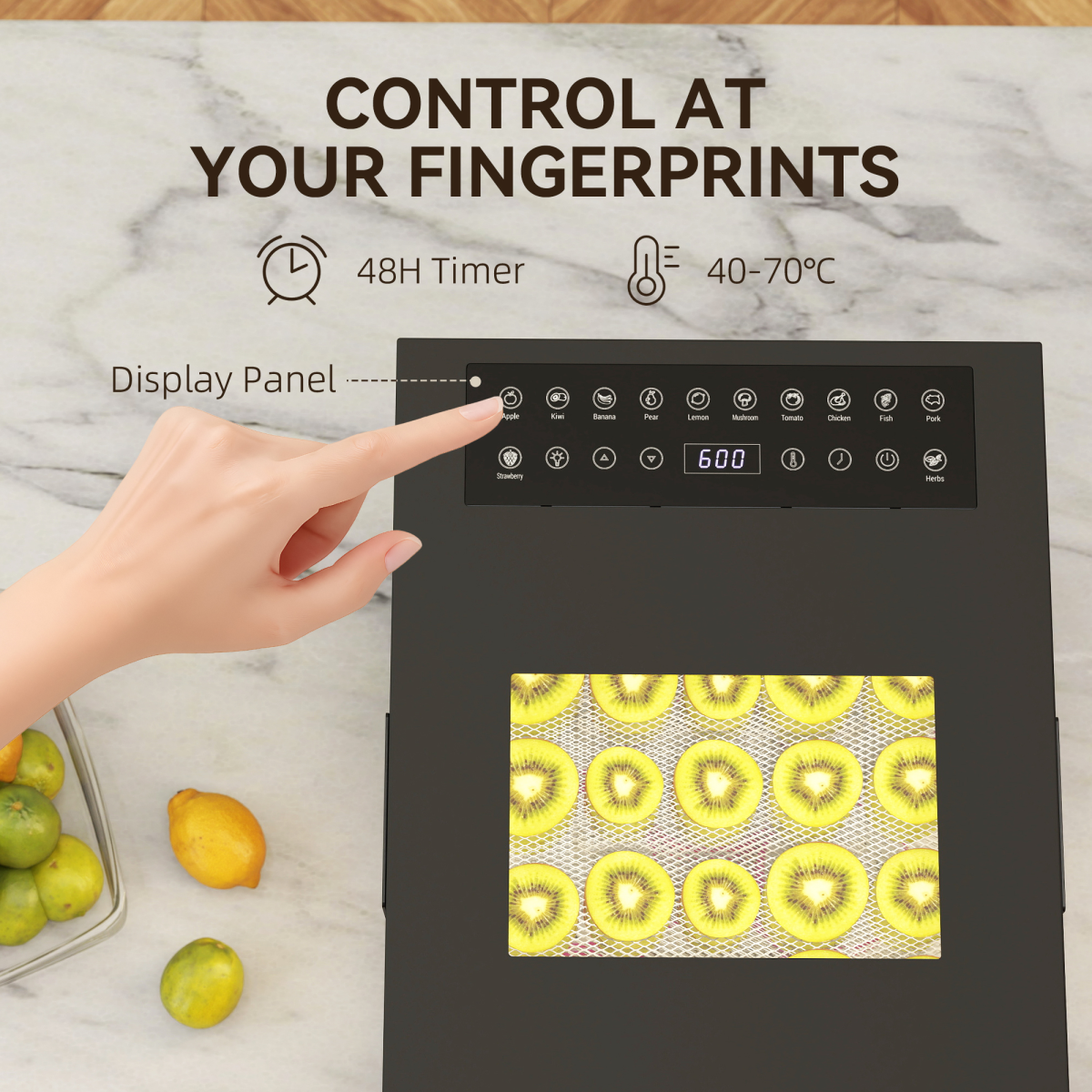 12-Tray Food Dehydrator - Powerful, Customizable 850W Snack Maker