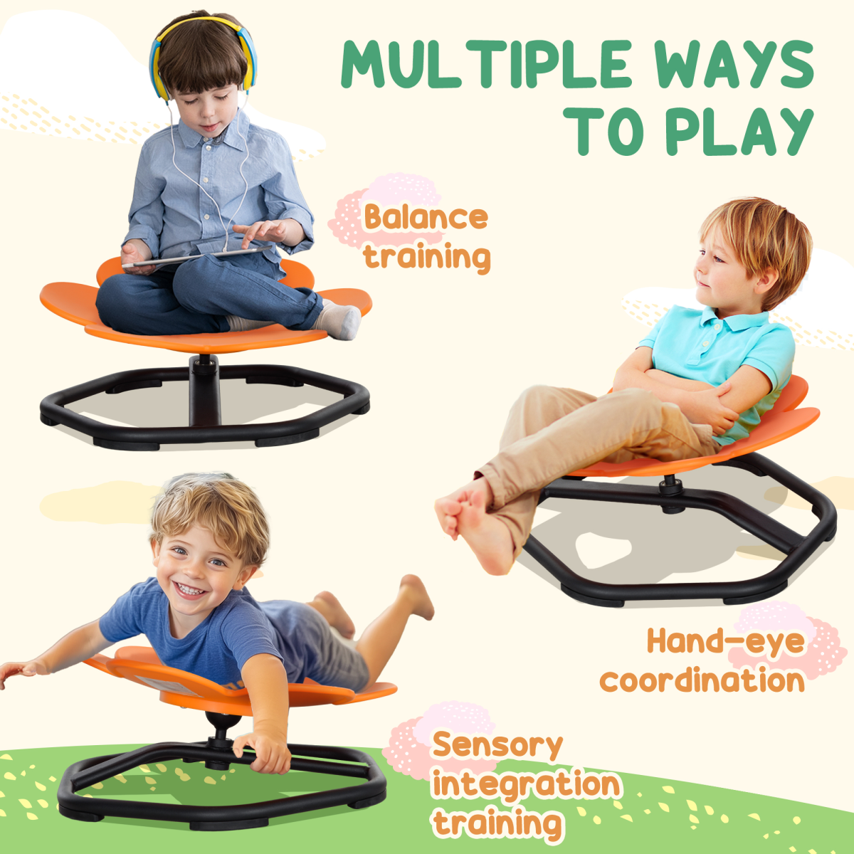 AIYAPLAY Spinning Chair for Autism Kids