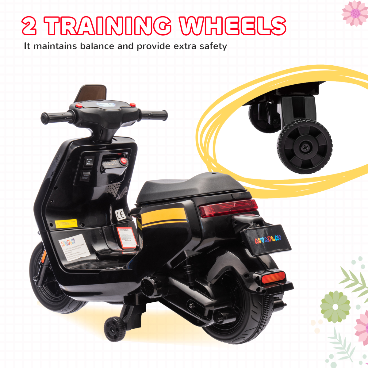 AIYAPLAY 6V Kids Electric Motorbike with Lights