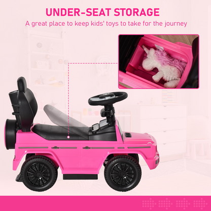 Mercedes G350 Ride-On Sliding Car Stroller for Kids - Pink