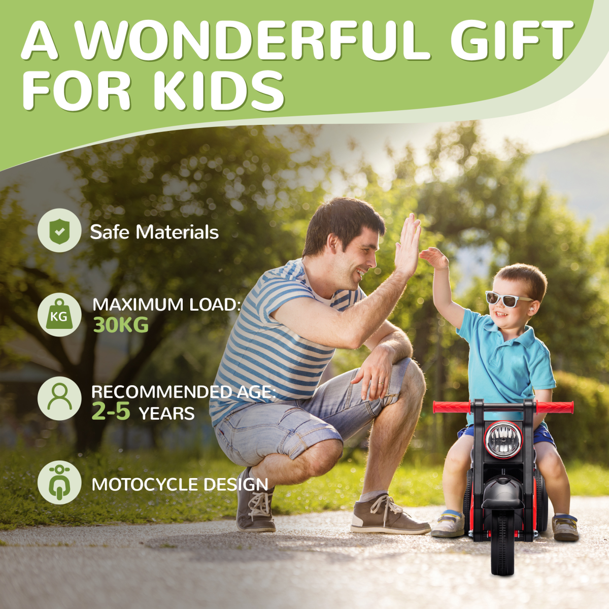 AIYAPLAY Musical Bubble Ride-On Car for Kids