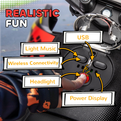 AIYAPLAY 12V Kids Aprilia Motorbike with Training Wheels