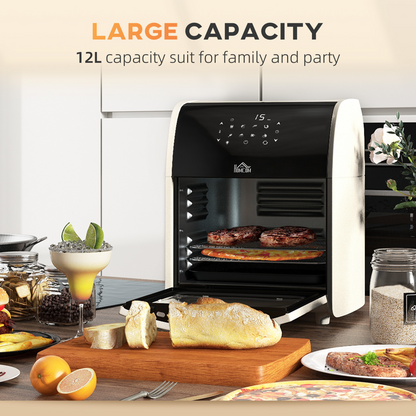 12L Air Fryer Oven with 8 Preset Modes Rapid Air Circulation 1800W White