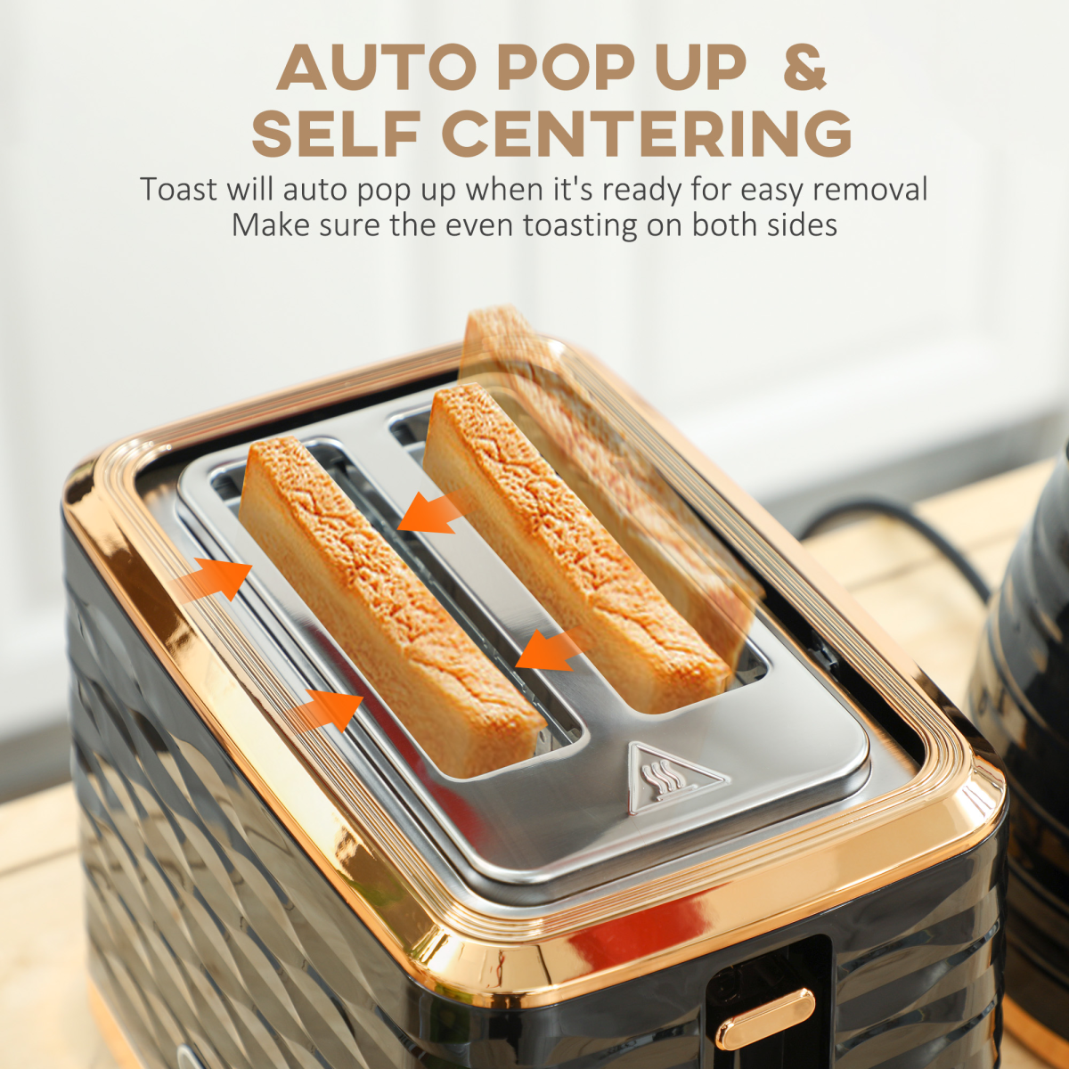 Chic Kettle & Toaster Set: Rapid Boil 1.7L Kettle & 2-Slice Toaster