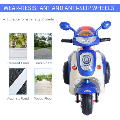 3-Wheel Electric Kids Motorcycle Ride-On