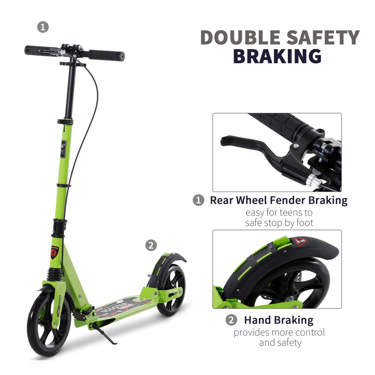 Adjustable Kick Scooter for Teens & Adults
