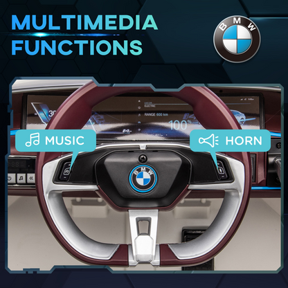 BMW i4 12V Kids Electric Ride-On Car - White | Fun & Safe for Ages 3-6!