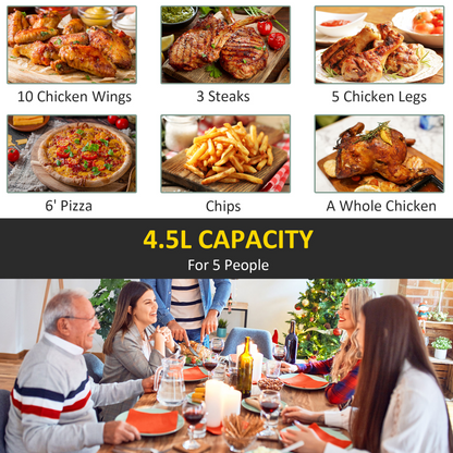 1500W 4.5L Air Fryer: Healthy Cooking Made Easy for the Whole Family