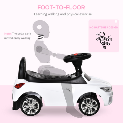 Realistic Red Ride-On Car for Toddlers - Safe & Fun Foot-to-Floor Slider
