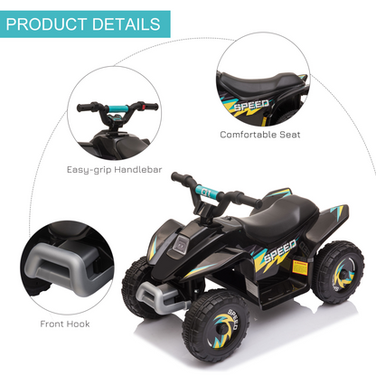 Rev Up Fun: 6V Electric Ride-On Car for Toddlers - Black Adventure Awaits!