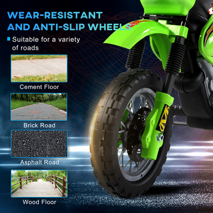 Adventure Green 6V Electric Motorbike for Kids Ages 3-6