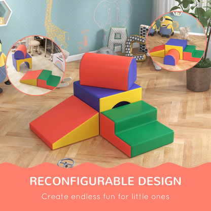 4-Piece Soft Play Set With Safe Foam Blocks for Toddler