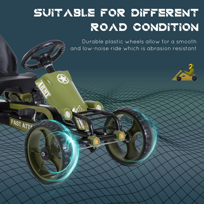 Ultimate Pedal Go Kart Green Racer