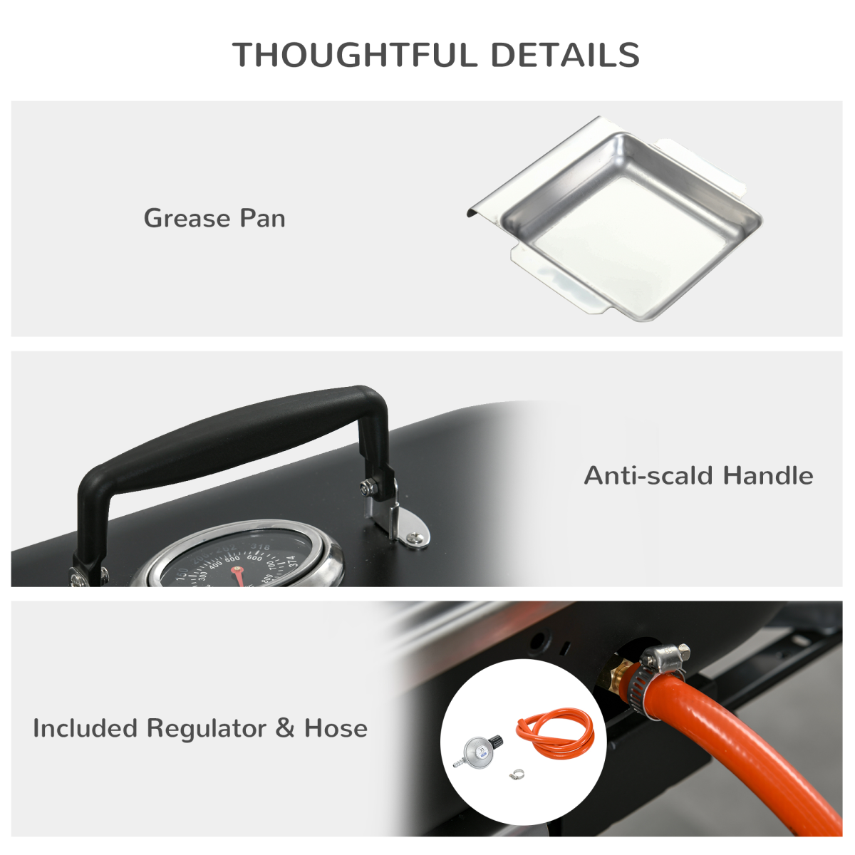 Portable 2-Burner Gas BBQ Grill with Piezo Ignition