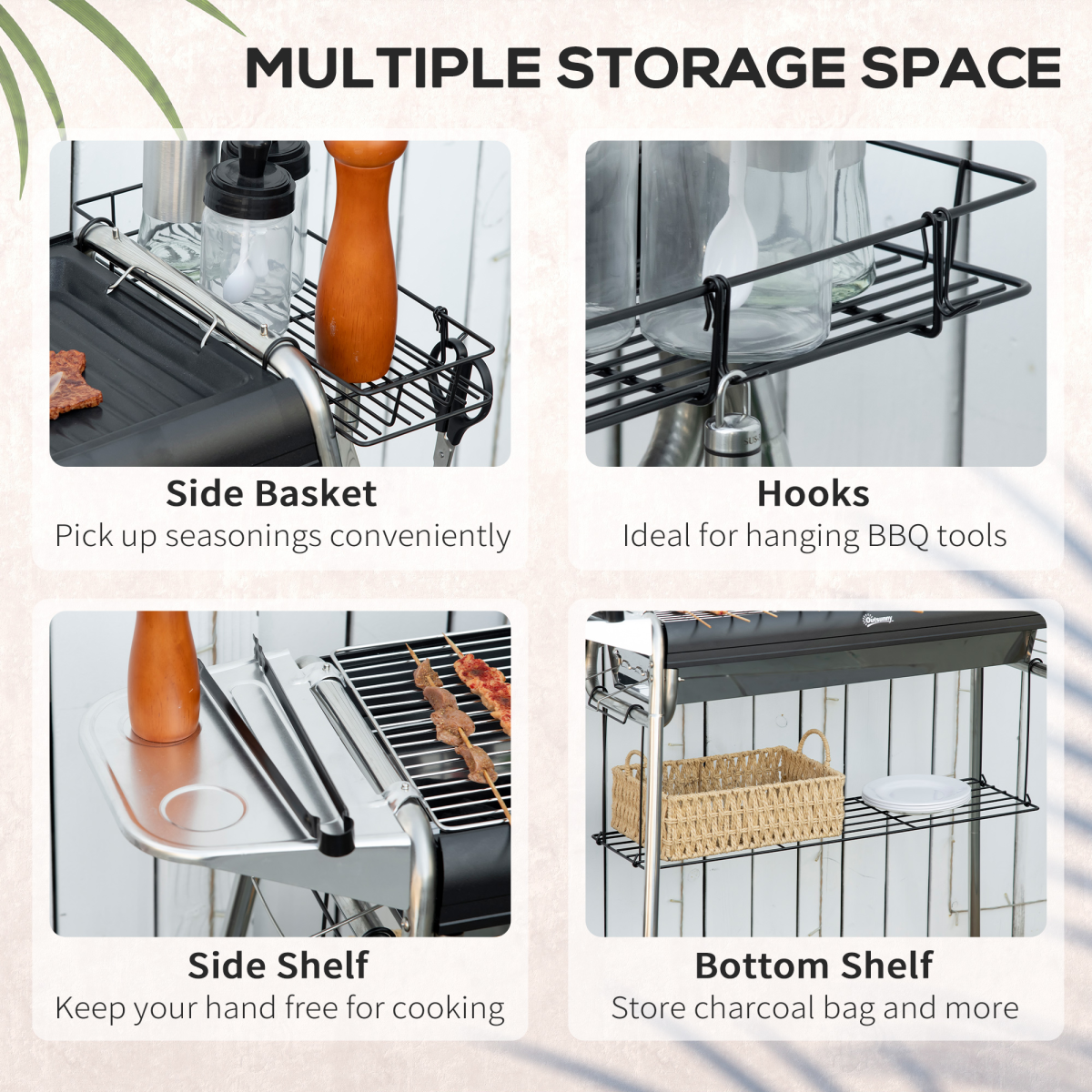 Portable Charcoal BBQ Grill & Griddle