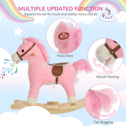 Plush Rocking Horse for Toddlers 18-36 Months